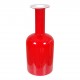 Otto Brauer/Holmegaard Red glass vase H: 43