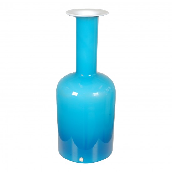 Otto Brauer/Holmegaard Blue glass vase H: 43