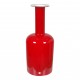 Otto Brauer/Holmegaard Vase af rødt glas H: 51