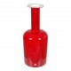 Otto Brauer/Holmegaard Red glass vase H: 51