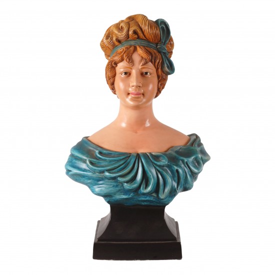 Danish ceramic painted bust of a woman
