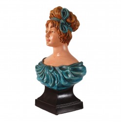 Danish ceramic painted bust of a woman Danish ceramic painted bust of a woman