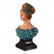 Danish ceramic painted bust of a woman