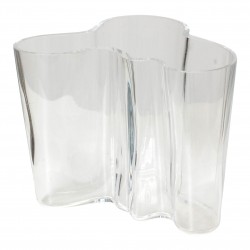Alvar Aalto for Iittalo clear glass vase H: 12 Alvar Aalto for Iittalo clear glass vase H: 12