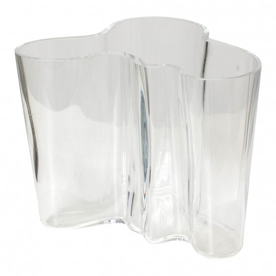 Alvar Aalto for Iittalo clear glass vase H: 12