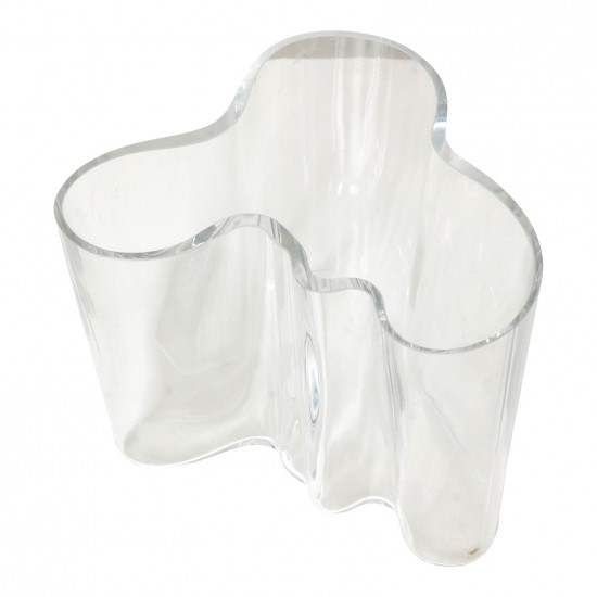 Alvar Aalto for Iittalo clear glass vase H: 12