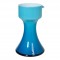 Holmegaard pitcher of blue glass and a white inside H: 20,5
