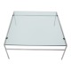 Fabricius and Kastholm glass coffee table BO-553 100x100 cm