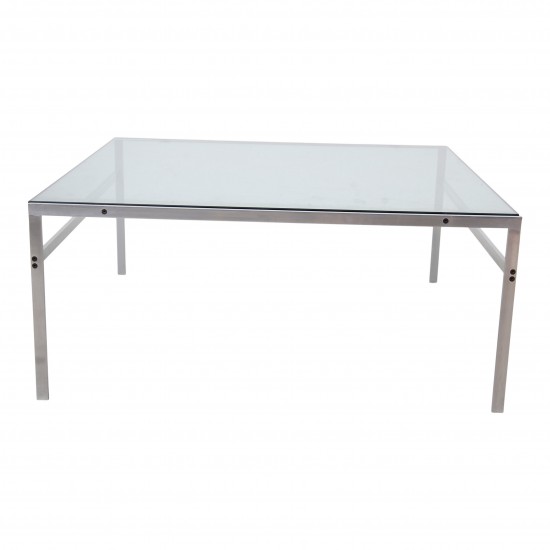 Fabricius and Kastholm glass coffee table BO-553 100x100 cm