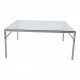 Fabricius and Kastholm glass coffee table BO-553 100x100 cm