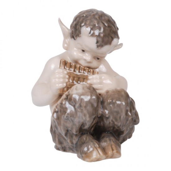 Royal Copenhagen, 'Faun med panfløjte', 1736, H: 14,5