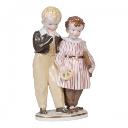 Royal Copenhagen, 'Flugten til Amerika', 1761, H: 21 Royal Copenhagen, 'Flugten til Amerika', 1761, H: 21