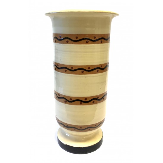 Herman A Kähler vase of glazed ceramics, marked HAK, 1920s, H: 26 cm/Ø: 14 cm