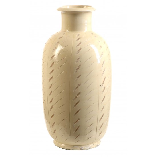 Herman A Kähler cylinder formet vase udført i bly glasur 