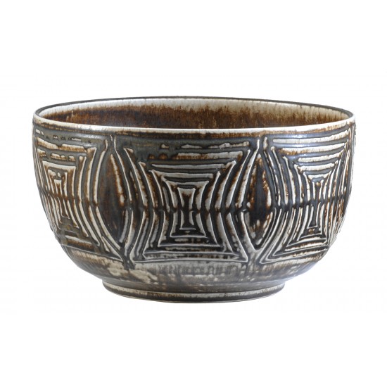 Eva Stæhr Nielsen for Royal Copenhagen, large unika stoneware bowl H: 20