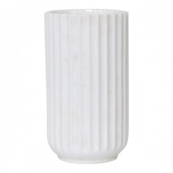 Older ribbed white Lyngby vase H: 13 cm Older ribbed white Lyngby vase H: 13 cm