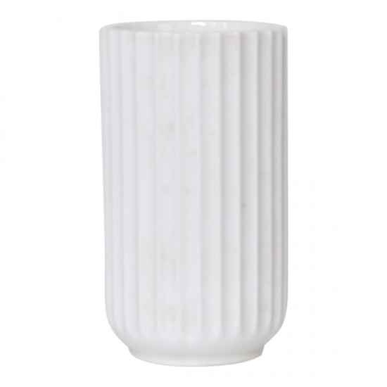 Ældre riflet Lyngby vase H: 13cm