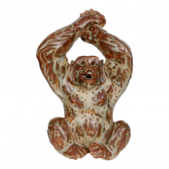 Knud Kyhn Stoneware Monkey figure