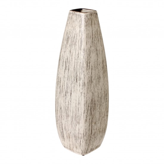 Søholm Large white ceramic vase, signed, H: 53