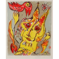 Carl-Henning Pedersen 1985 'HC Andersen Suiten' Litografi 59x46, cd