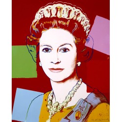 Andy Warhol 1928-1987 cd Queen Elisabeth; Lithographical print with signature Andy Warhol 1928-1987 cd Queen Elisabeth; Lithographical print with signature