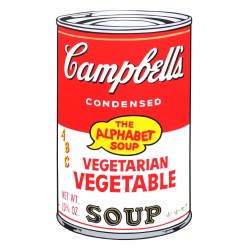 Andy Warhol "Alphabet Soup Vegetarian - Campbell's Soup" Andy Warhol "Alphabet Soup Vegetarian - Campbell's Soup"