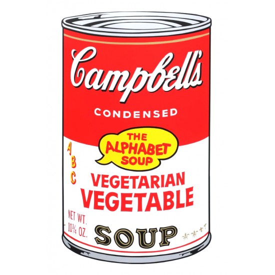 Andy Warhol "Alphabet Soup Vegetarian - Campbell's Soup"