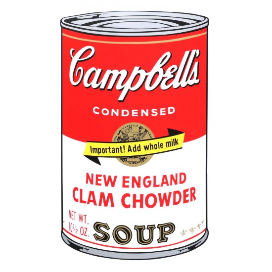 Andy Warhol "New England Clam Chowder Soup - Campbell's Soup"