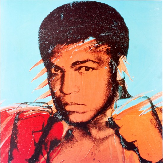 Andy Warhol Kunsttryk med Muhammad Ali