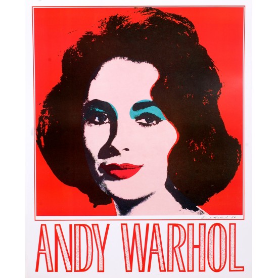 Andy Warhol Lithographical print of Elizabeth Taylor in 1966, 83x68, cd