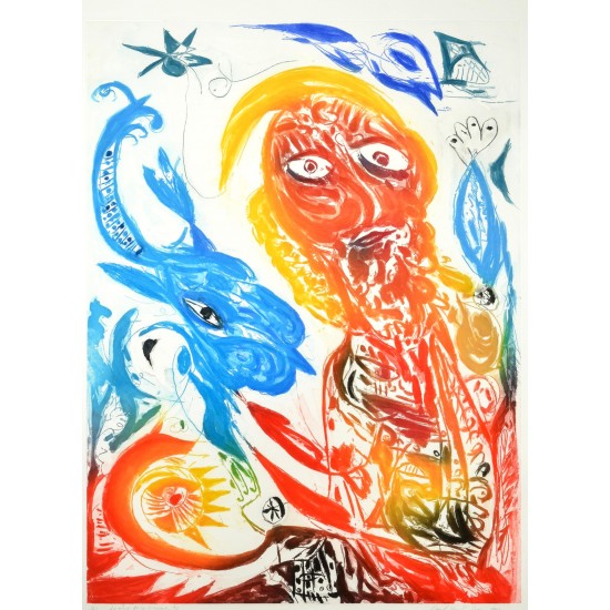 Carl-Henning Pedersen Copper Print, Le Rêve de la licorne, aquatinte, 12/60