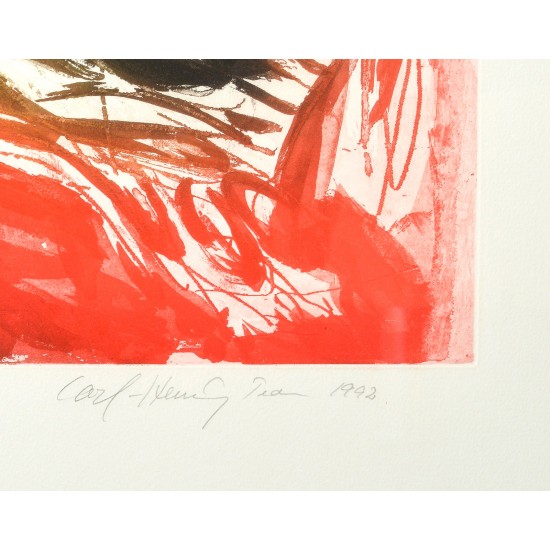 Carl-Henning Pedersen Copper Print, Le Rêve de la licorne, aquatinte, 12/60
