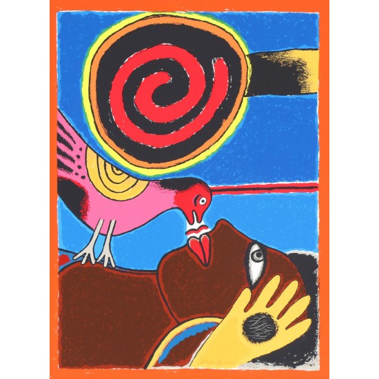 Corneille: Komposition med kvinde og fugl, sign 2002, HC 20/25, cd