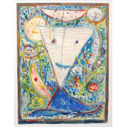 Egill Jacobsen Maskekomposition, olie på karton, sign, 73x55, cd