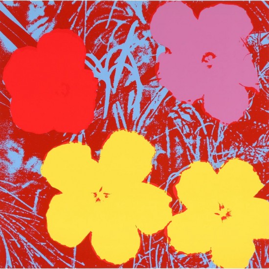 Andy Warhol 1928-1987 cd Flowers; Litografi