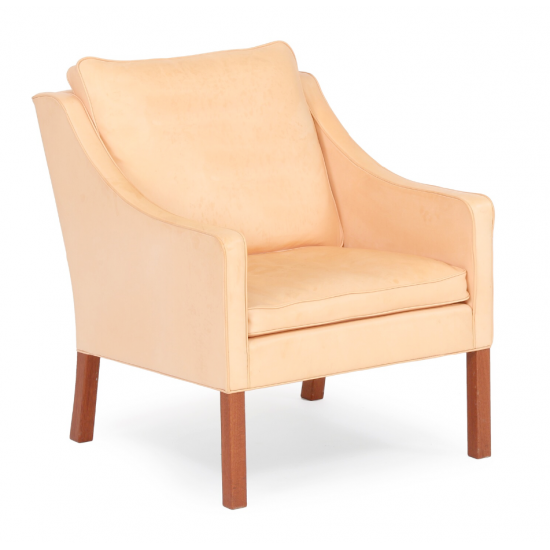 Børge Mogensen 2207 armchair newly upholstered with natural leather