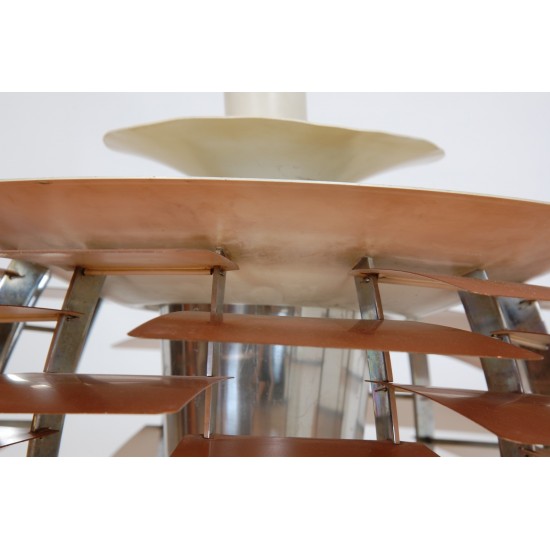 Poul Henningsen copper Artichoke lamp copper from the 60's Ø: 60 Cm.