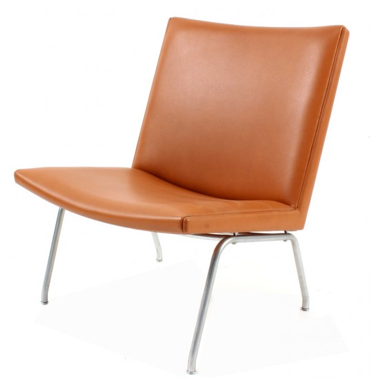 Hans J Wegner Airport chair model AP40 with cognac leather