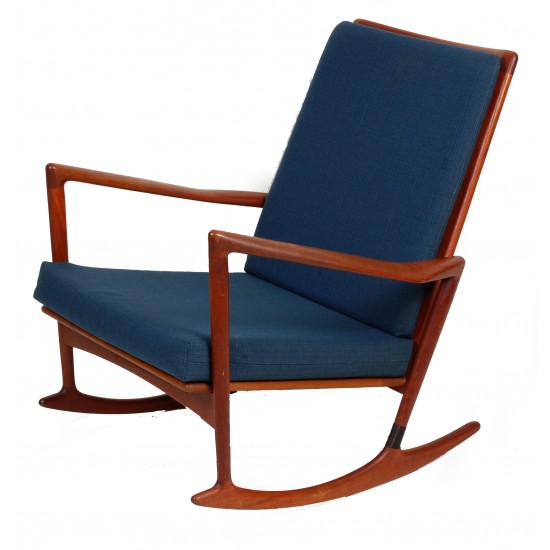 Ib Kofod-Larsen solid teak rocking chair