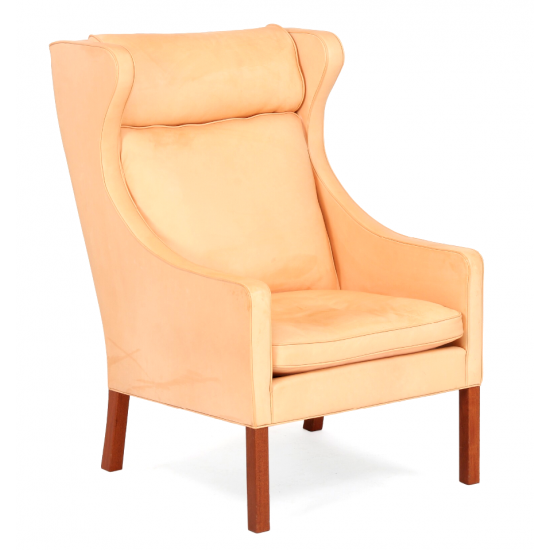 Børge Mogensen 1914-1972 Wing chair, original natural leather