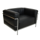 Le Corbusier LC-3 Loungechair in black leather