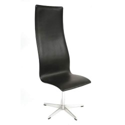 Ombetrækning af Arne Jacobsen oxford stol i læder uden armlæn Ombetrækning af Arne Jacobsen oxford stol i læder uden armlæn