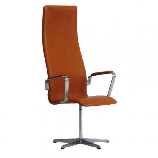 Upholstery of Arne Jacobsen high oxford chair with leather with armrests