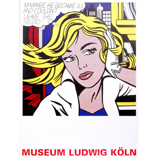 Roy Lichtenstein "M-Maybe" Pop Art Kunsttryk 80x60