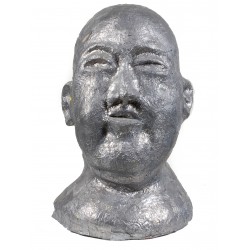 Knud Axelsen metal bust statuette, H: 40 cm