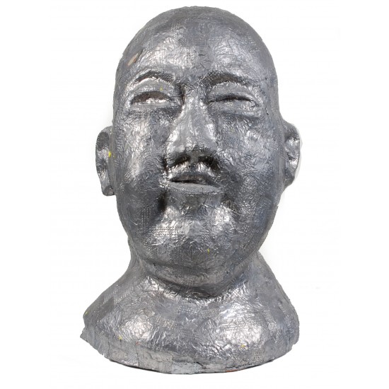 Knud Axelsen statuette i form af buste i metal, 40 cm høj