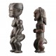 Par afrikanske mand/kvinde træfigurer, Fang, Gabon