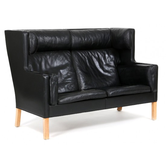 Børge Mogensen Coupé sofa 2pers, 2192 with black original leather