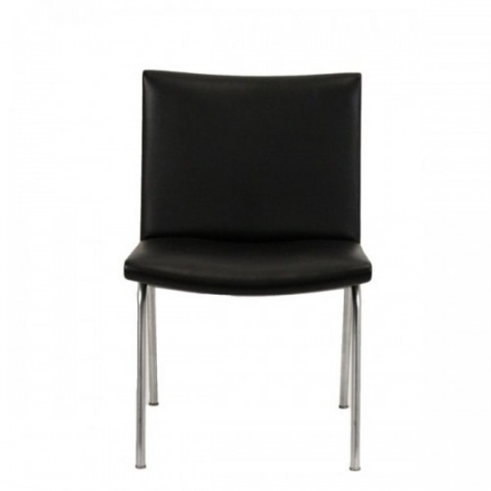 Hans J Wegner AP38 Airport chair with black viking leather