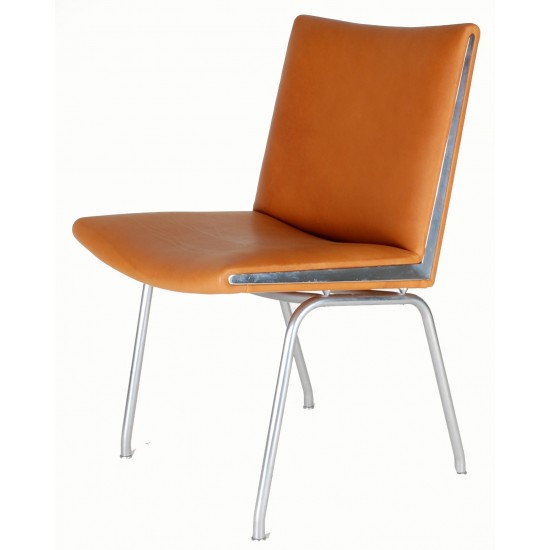 Hans J Wegner Airport chair with cognac aniline leather
